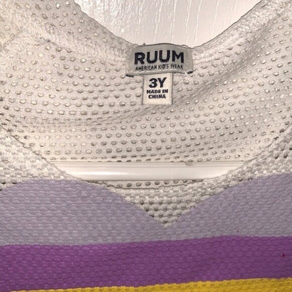 Ruum Kids White Mesh Hoodie With Heart Graphic & Kangaroo Pocket 3Y - Picture 2 of 6